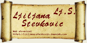 Ljiljana Stevković vizit kartica